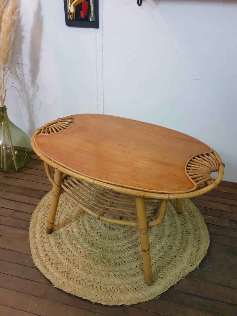 Rattan coffee table