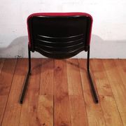 Chaise vintage tissu rouge
