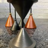 Set of 5 vintage diabolo candle holders