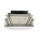 Royal signature - business card holder - art deco style - silver metal
