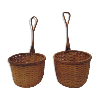 Cache pot hanging wicker