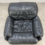 Leather convertible armchair from Dreipunkt, 1970s