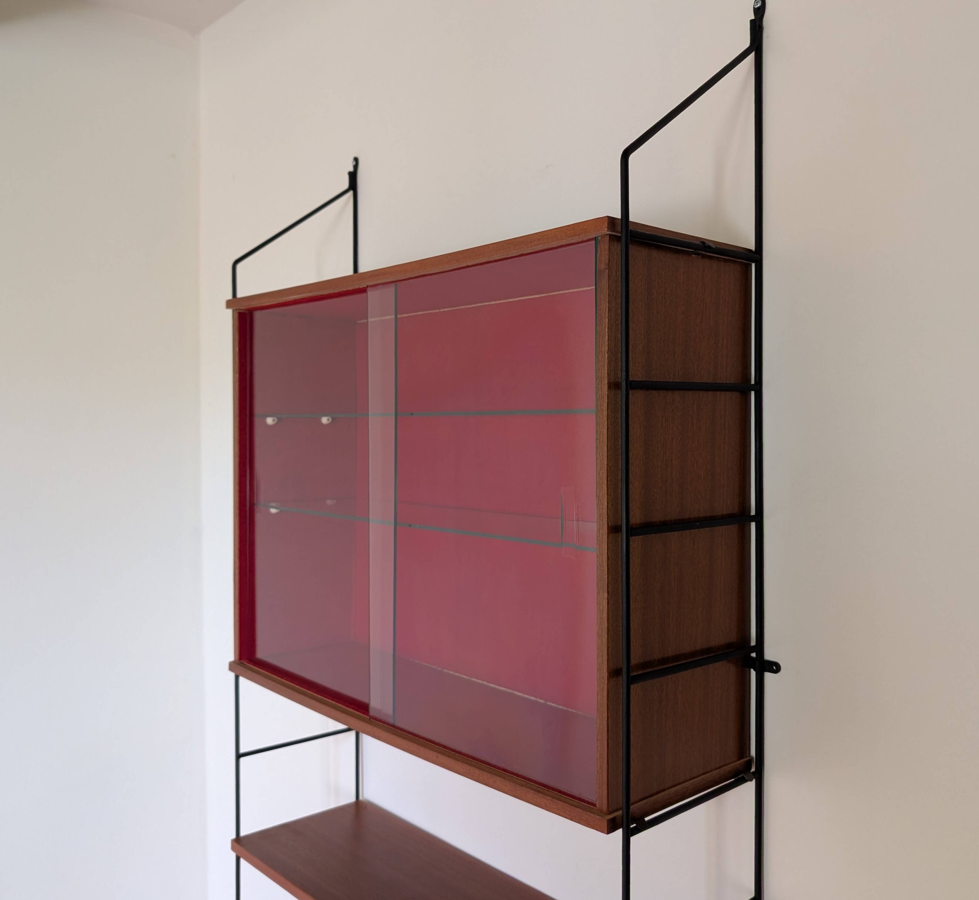Etagère bibliothèque murale métal et bois 60'