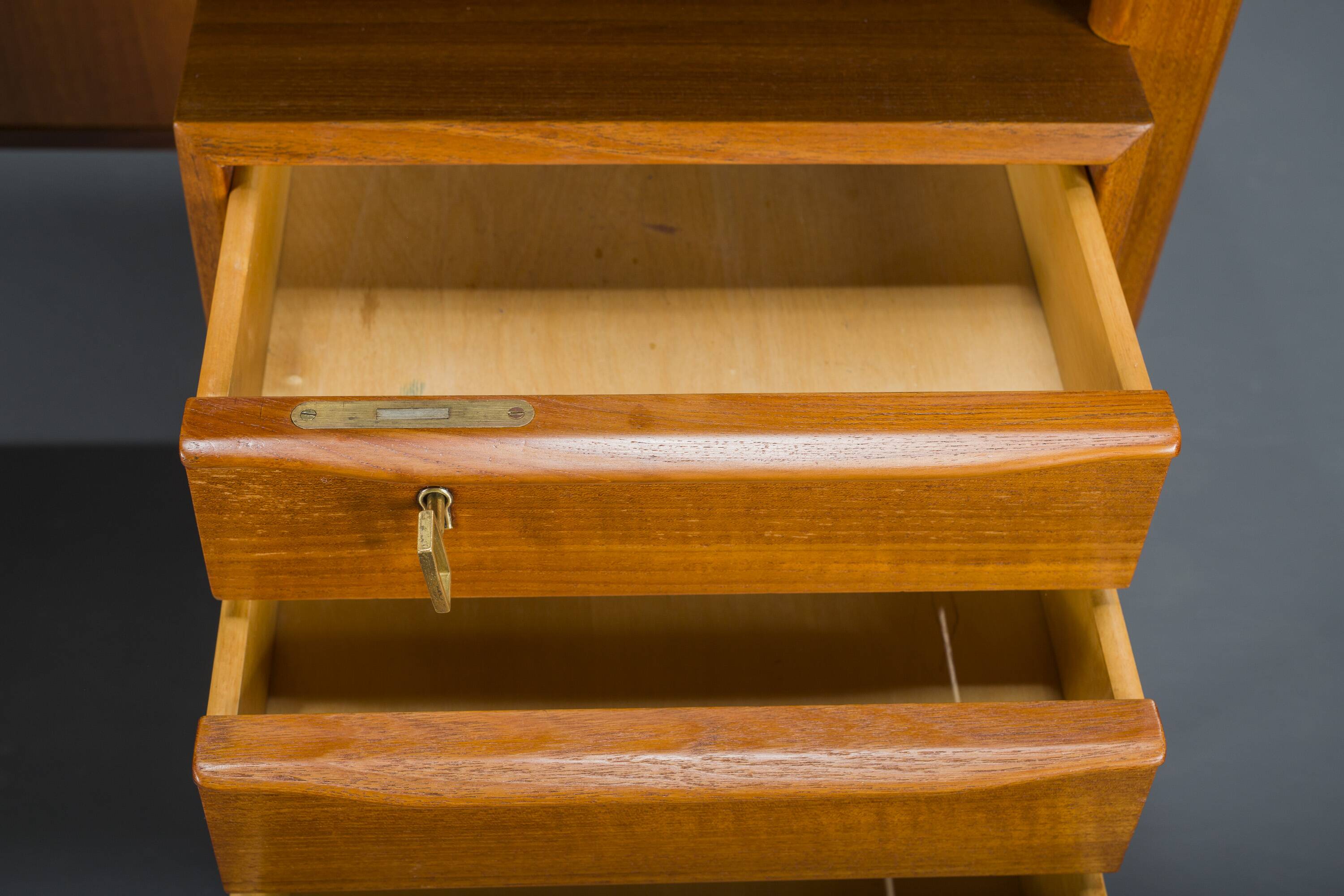 Danish Teak Desk by Peter Lovig Nielsen for Hedensted Mobelfabrik, 1960s