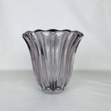 Vase art déco par Pierre D'Avesn, verre violet