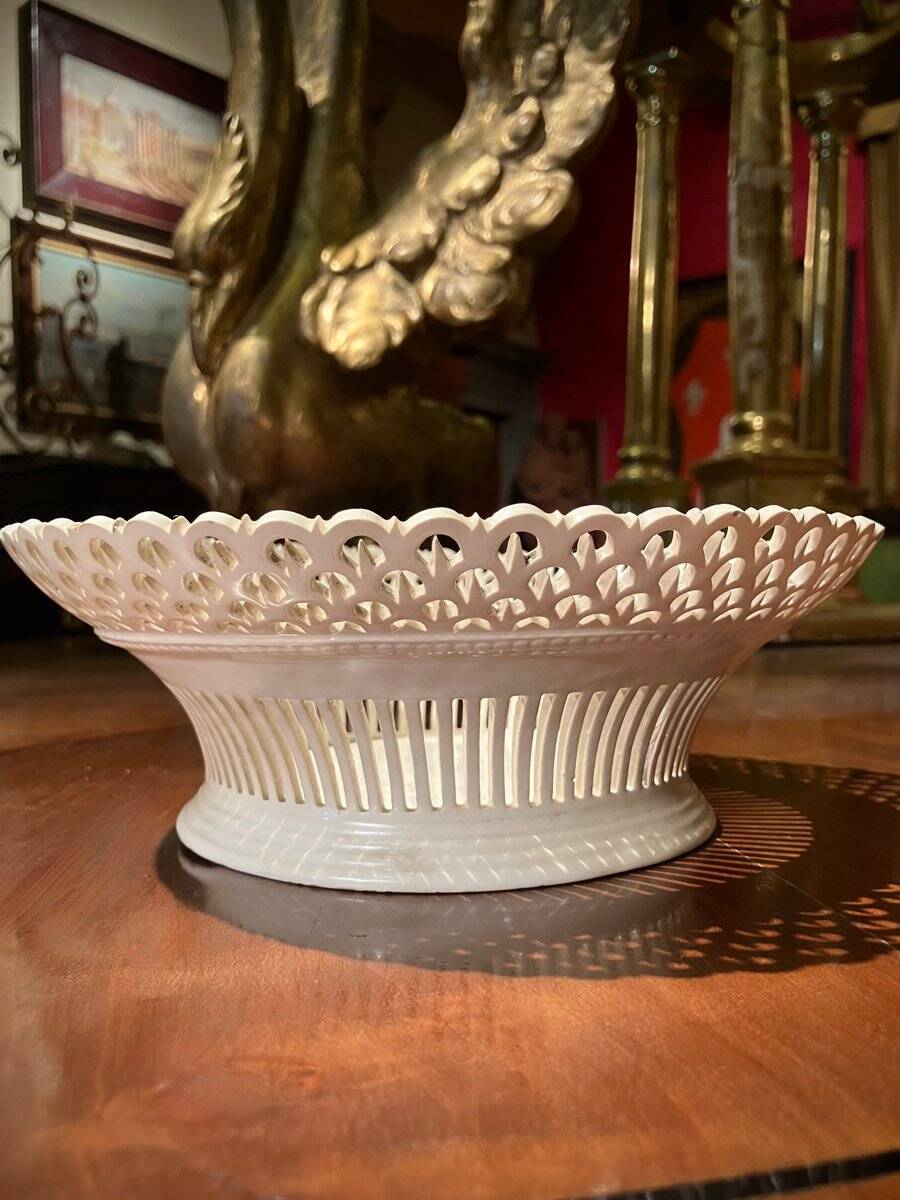 19th Century Italian Pierced Porcelain Compotes from Giustiniani Manufacture, Set of 2