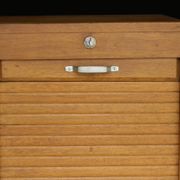 Beautiful curtain cabinet in its original blonde patina.