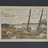Lithograph by Henri Rivière Aspects of Nature - The Bay