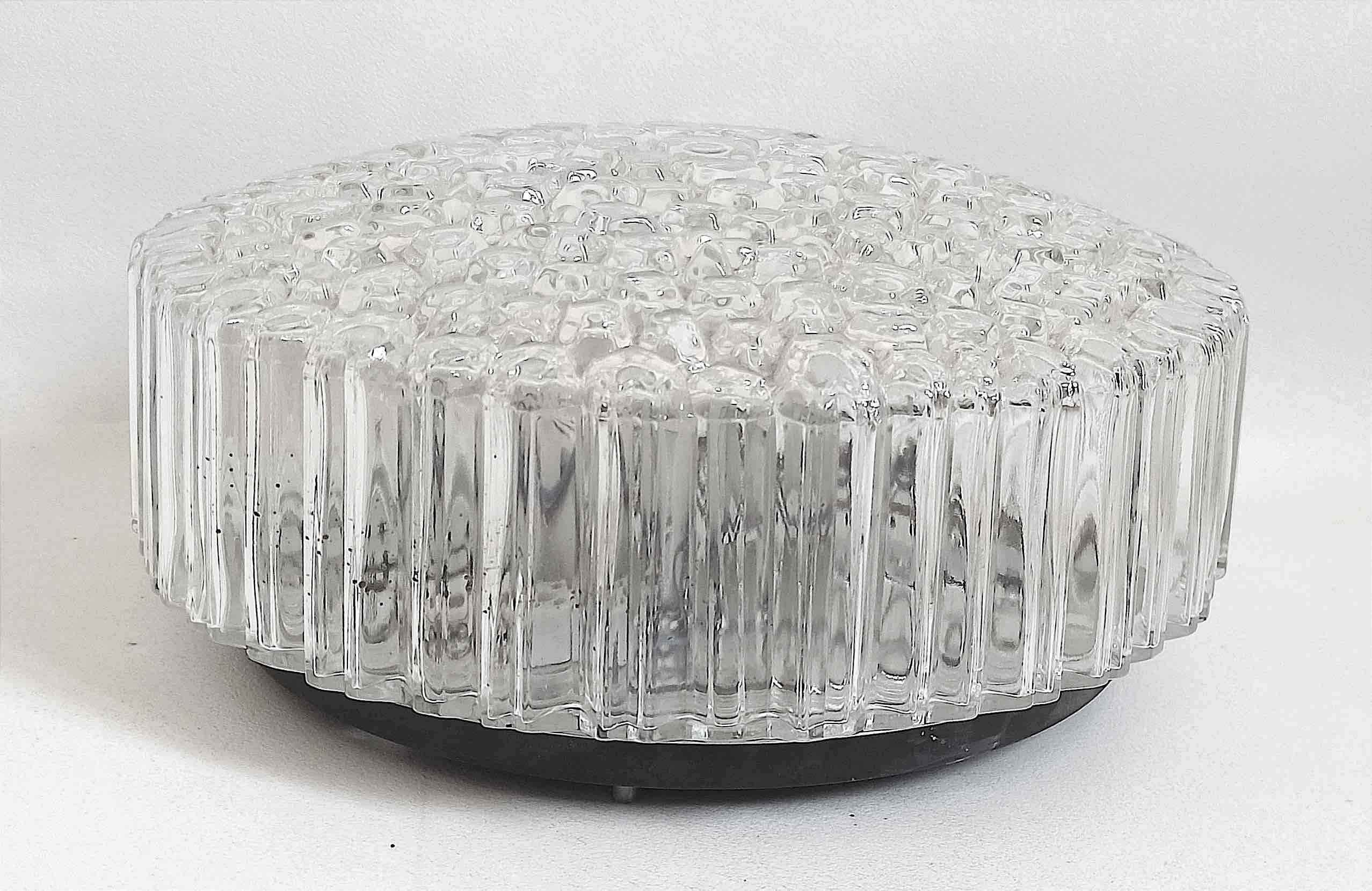 Helen Tynell ceiling light, Limburg glassworks, 1970s, diameter 30 cm