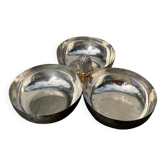 Plat compartimenté serviteur métal argenté gland 