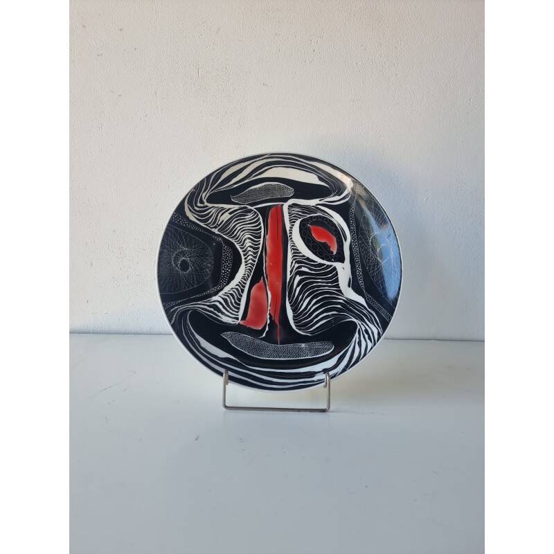 Hanna Modrzewska Nowosielska, decorative plate, 1960s.