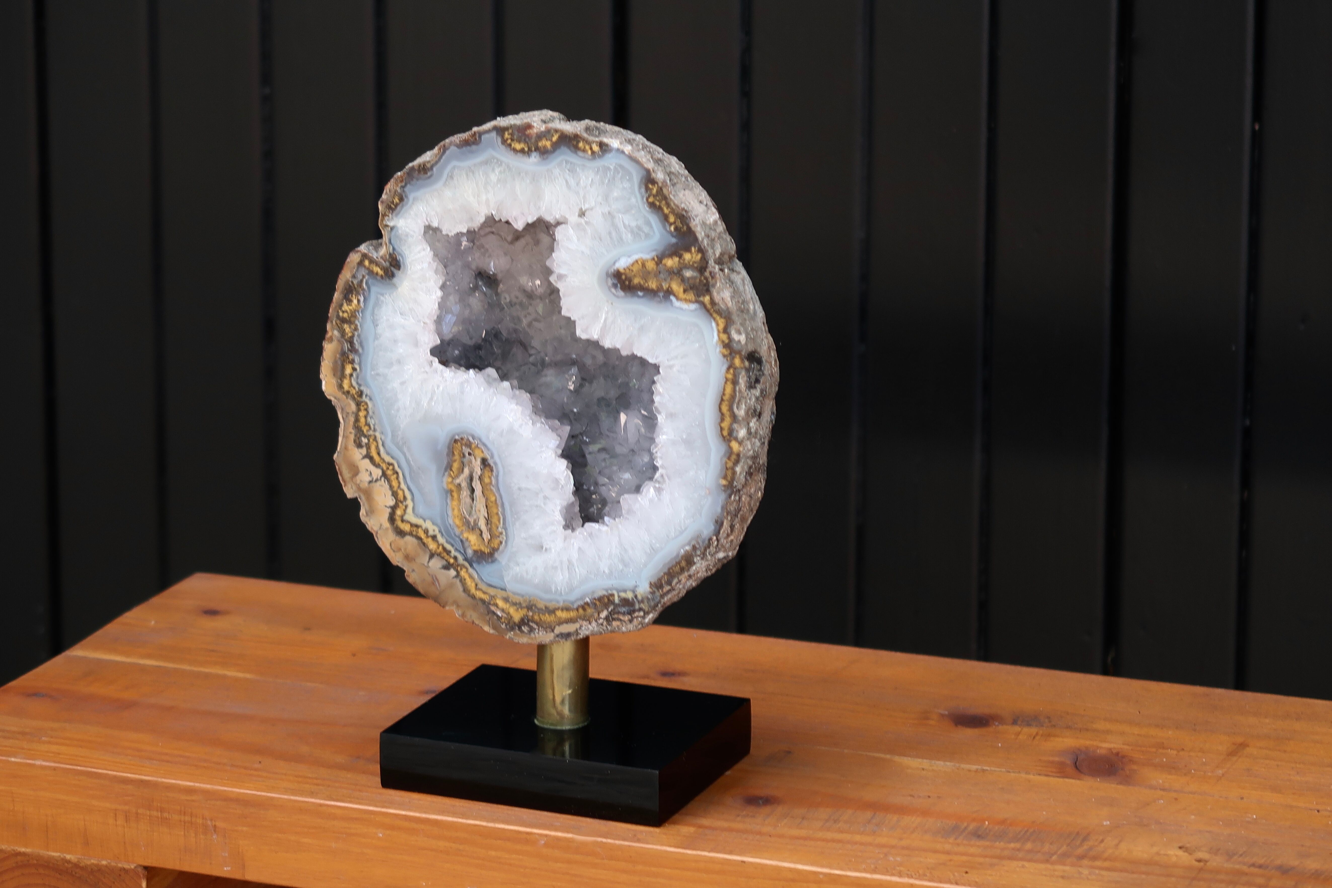 Half geode on base, cabinet of curiosities