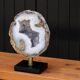 Half geode on base, cabinet of curiosities