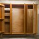 Scandinavian wardrobe 1960 honey color 4 doors L 205 cm