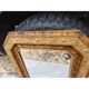 Miroir 19ème faux bois et stuc doré
