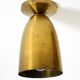 A pair of large, original Mid Century Modern brass ceiling lamps
