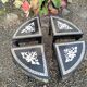 Coffee table Asian décor inlaid with vintage antique mother-of-pearl