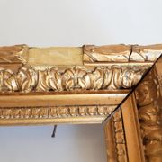 Molded frame in wood and gilded stucco, XIXth, 25 cm x 17 cm