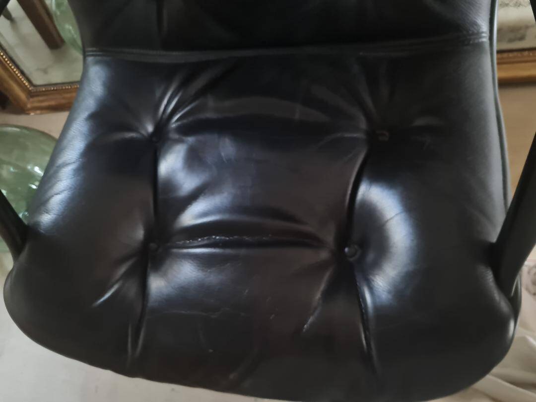 Stellcase Strafor Randall Buck DLG armchair by Pollock for Knoll