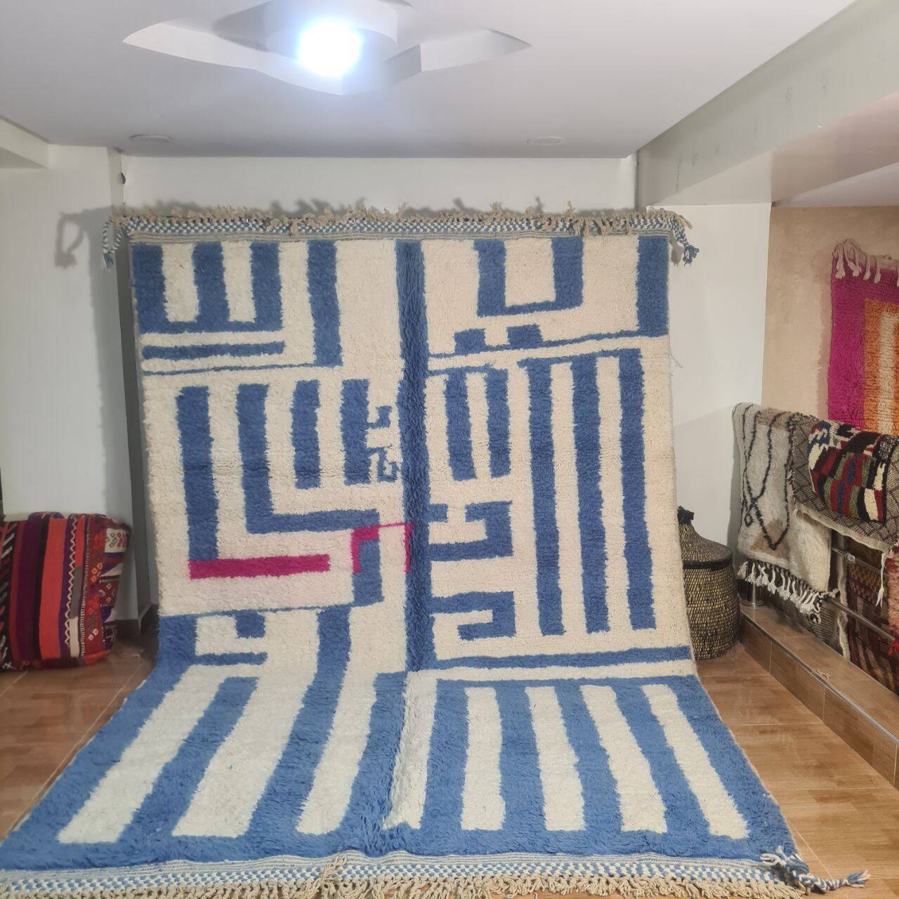 Handmade wool Berber rug 300X200 cm
