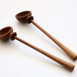 Set de cuillères à salade design vintage danois en teck