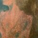 Oil on wood carried woman Versailles