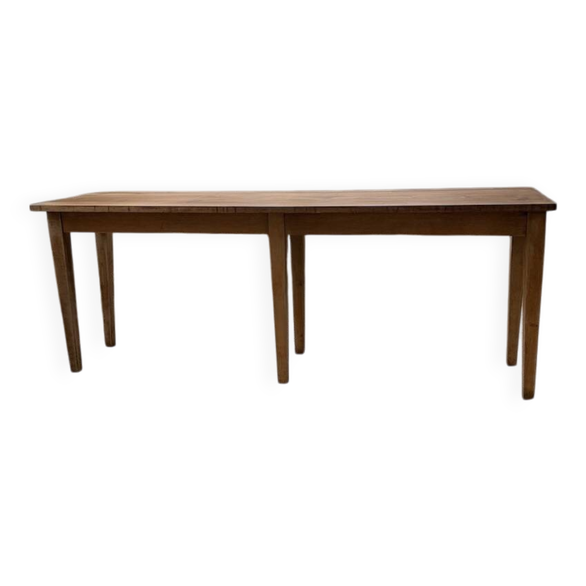 Oak and pine farmhouse console table