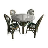 Rattan table and chairs
