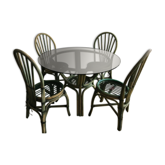 Rattan table and chairs