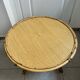 Table basse ronde rotin années 60