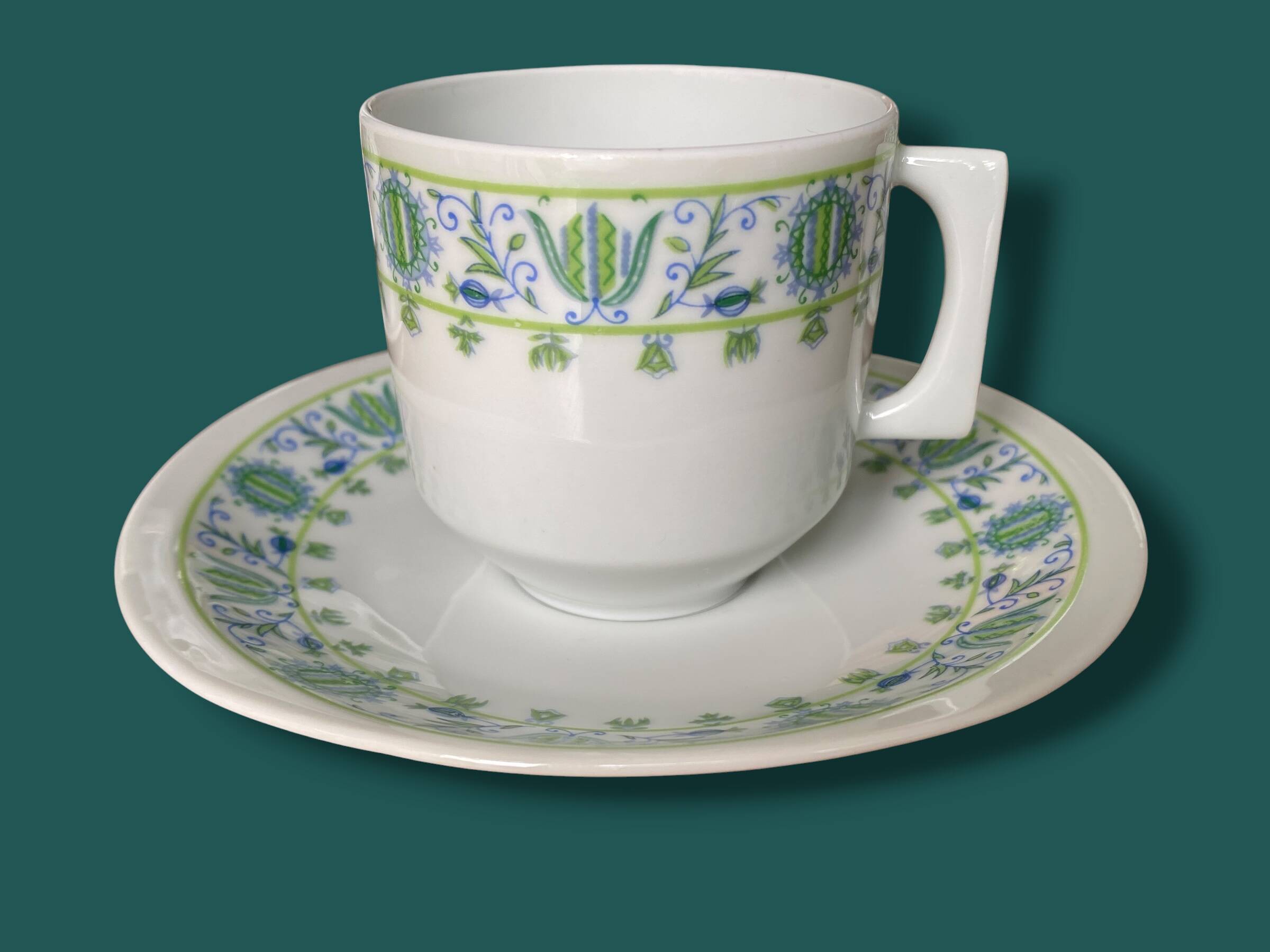 Vintage Limoges porcelain coffee set Bernardaud Eridan Design 1970