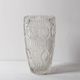 Vintage Clear Heavy Glass Vase by Rudolfova Huť / Czech Republic / 1960s