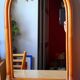 Miroir rotin 60s
