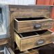 Early 20th-century oak bar counter with period zinc and tin cladding.