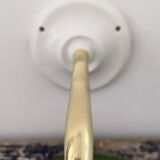 Green enamelled sheet metal wall lamp