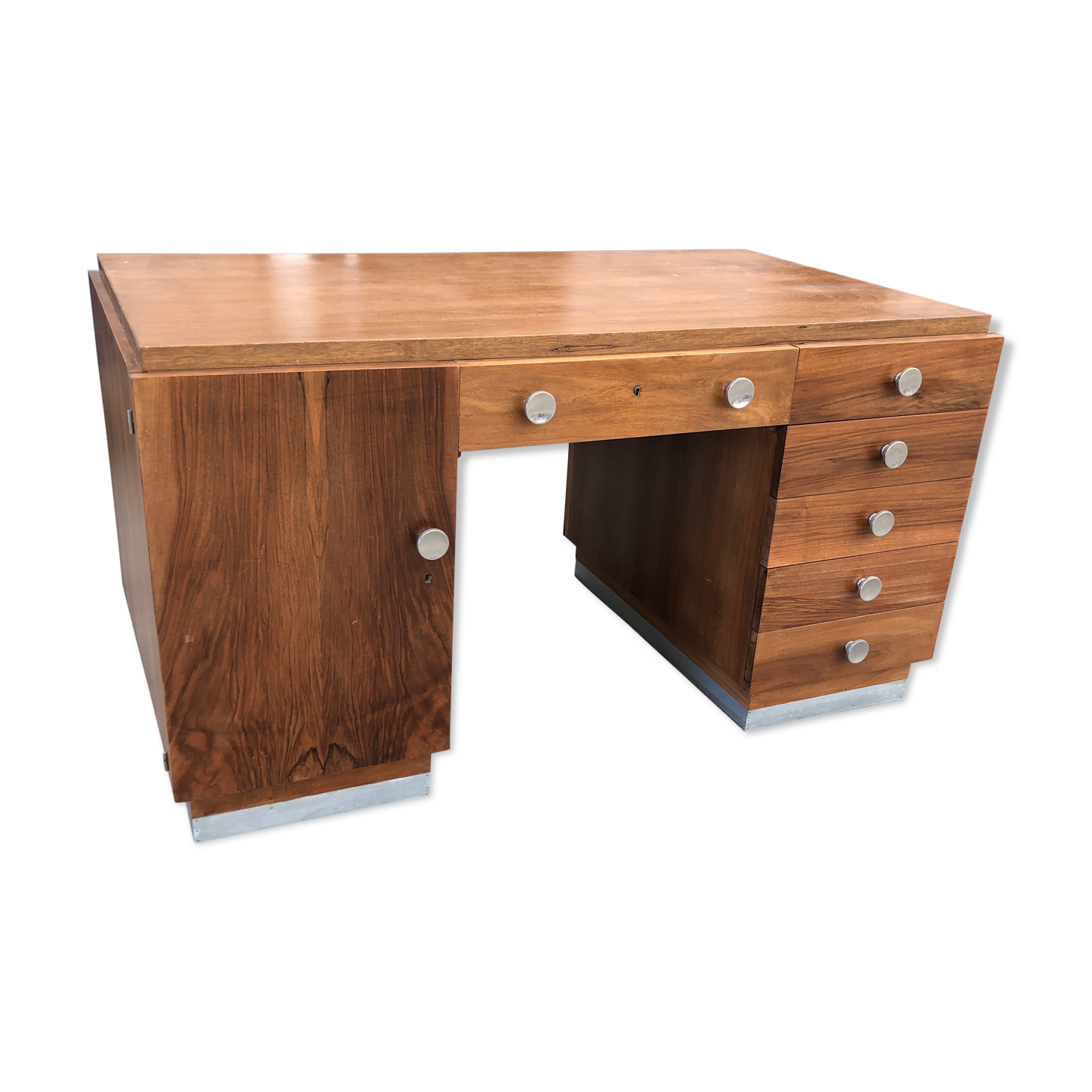Office art deco 1930 in walnut