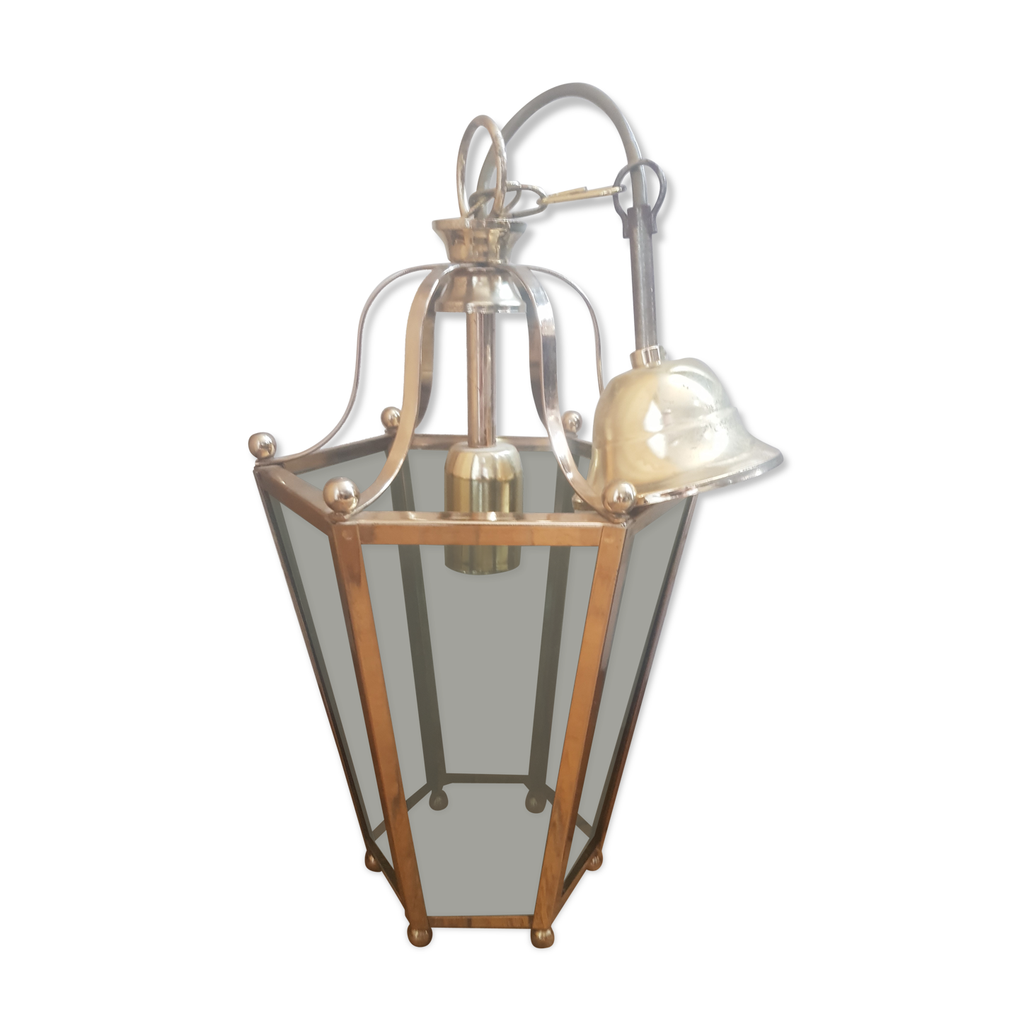 Glass and brass ceiling