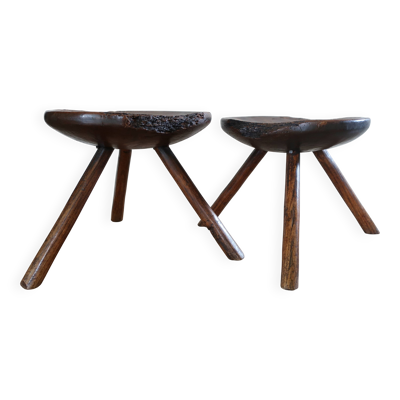 2 Tabourets Tripodes de Berger, de Vacher, Début du XXème siècle