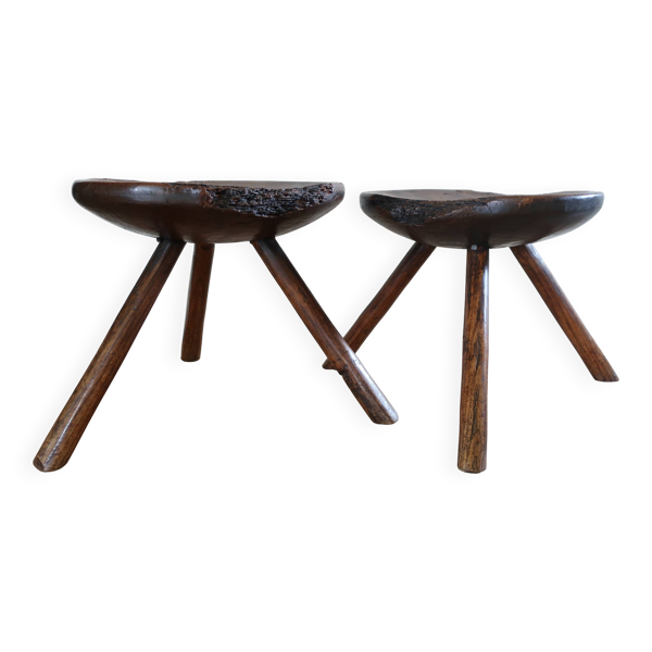 2 Tabourets Tripodes de Berger, de Vacher, Début du XXème siècle — Beyit