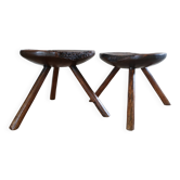 2 Tripod Stools of a Shepherd, of a Cowherd, Early 20th Century