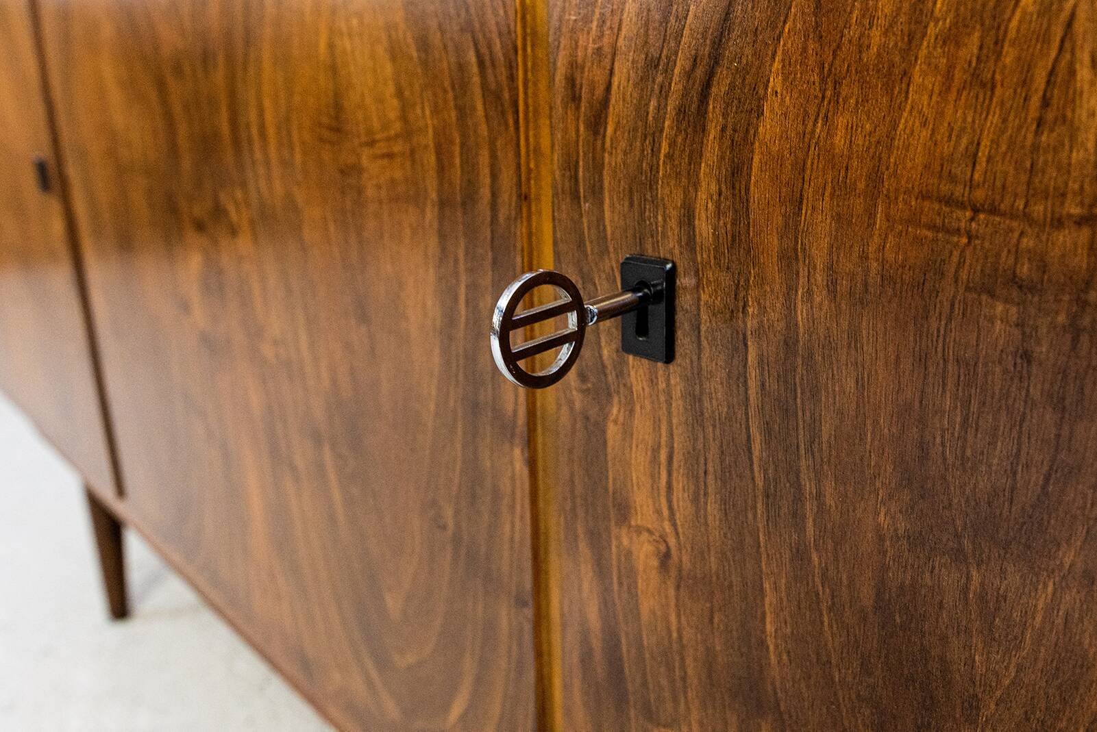 Vintage Walnut Sideboard By Lfm, Poland, 1970s