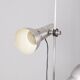 Vintage floor lamp 70s chromed metal and white italian design