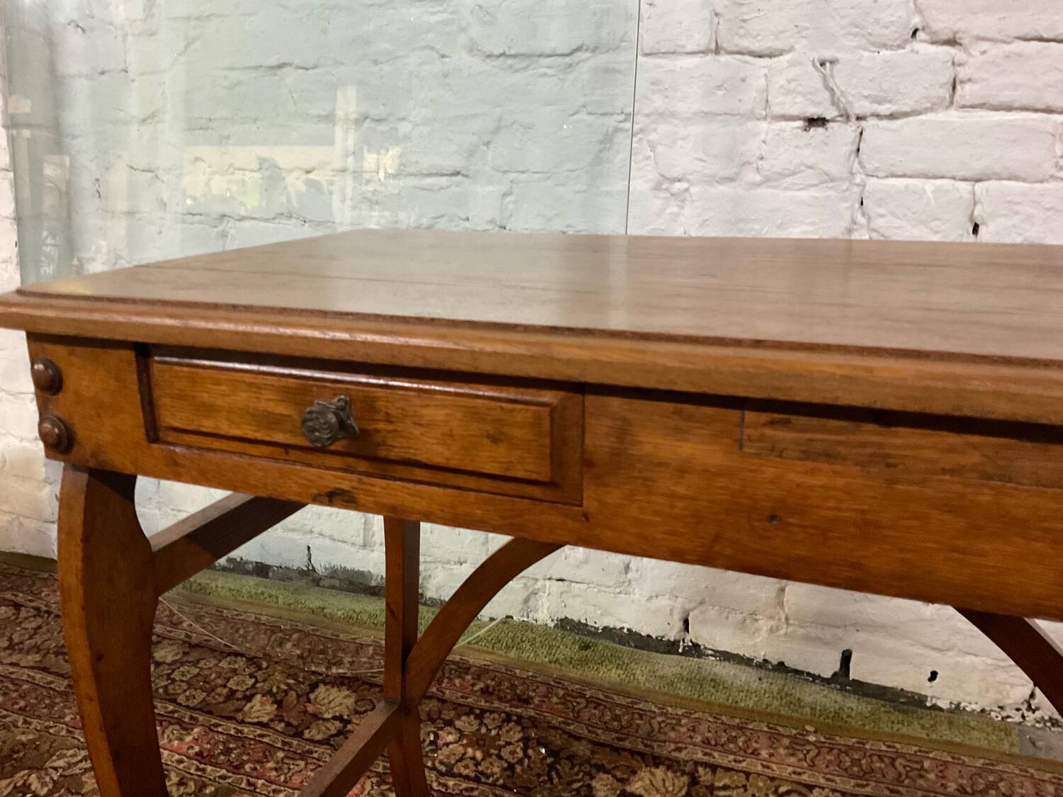 Old small solid wood desk