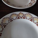 Flat plates set of four HBC Choisy le Roi Elianne decor