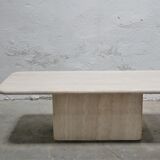 Vintage coffee table in travertine