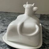 Enamelled porcelain butter dish