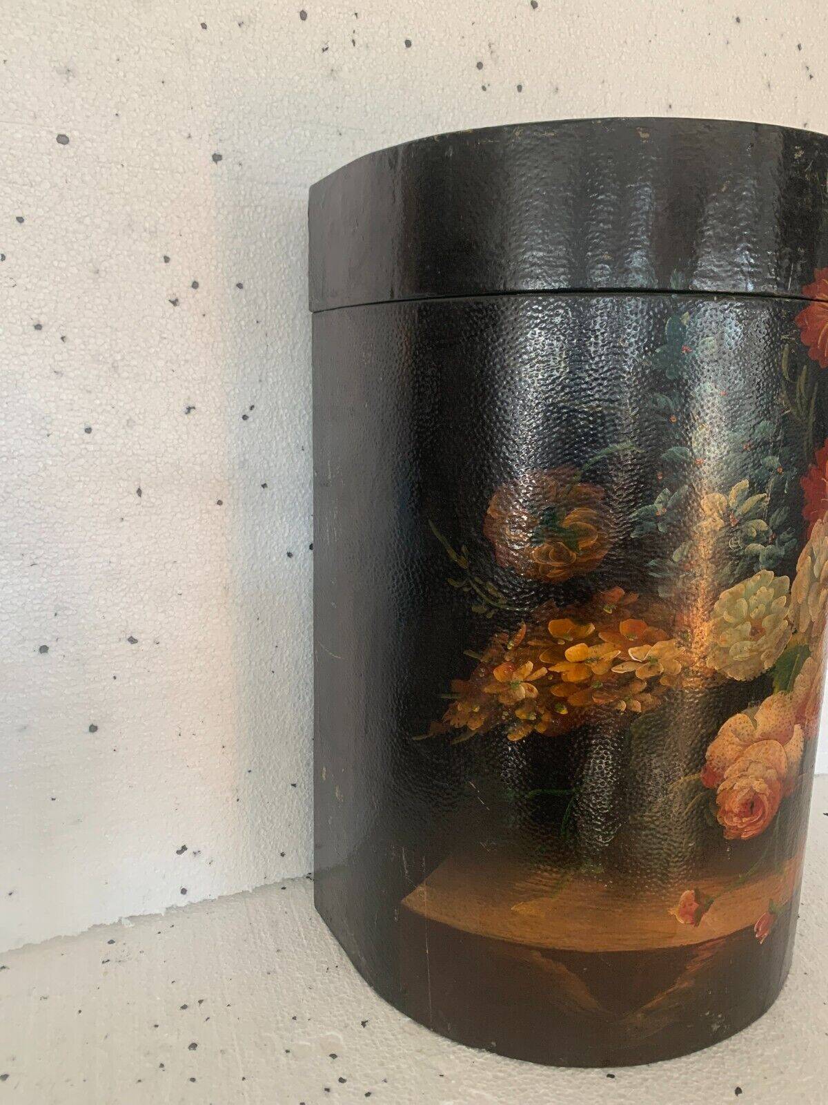 Box painted in half moon 20th century storage chest