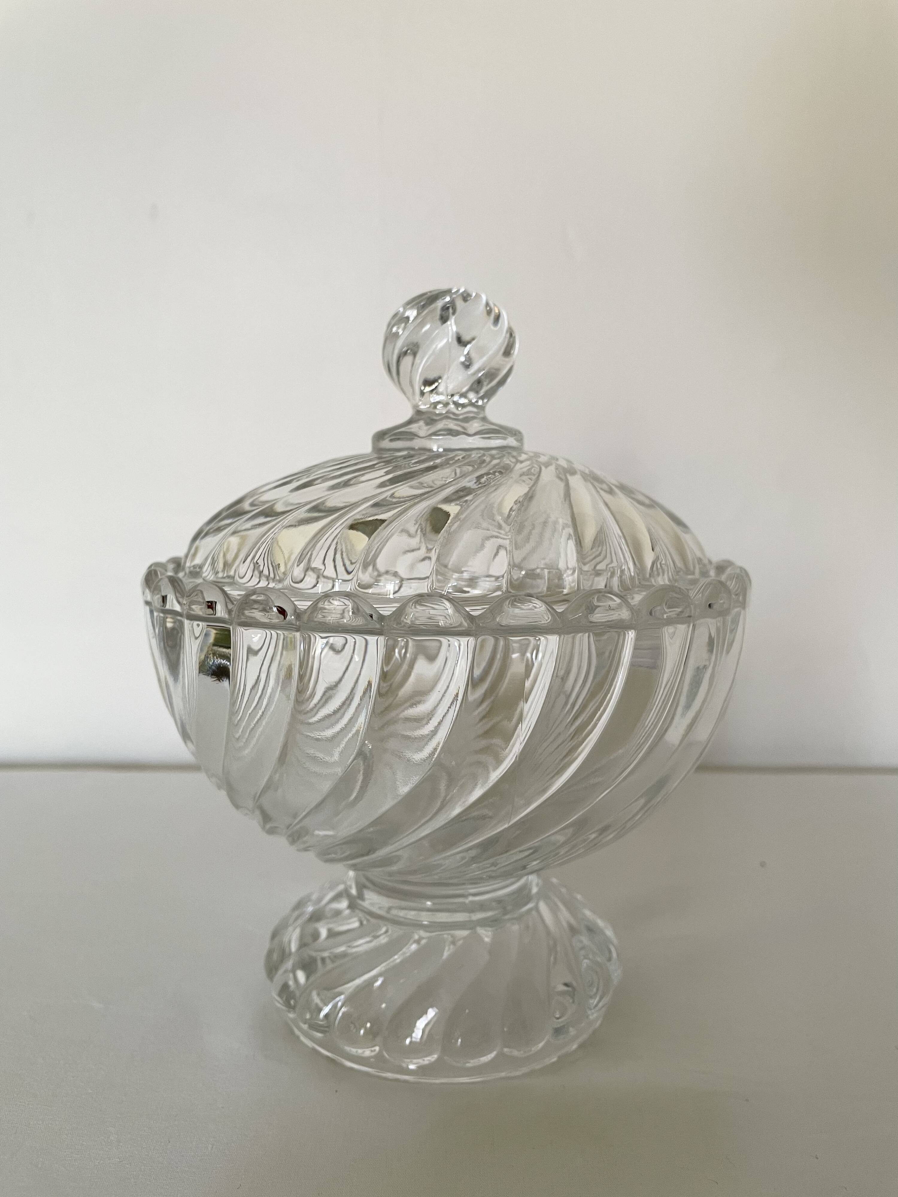 Baccarat crystal candy box, Bamboo model