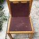 Set of 6 pine dining chairs sling seats canvas upholstery