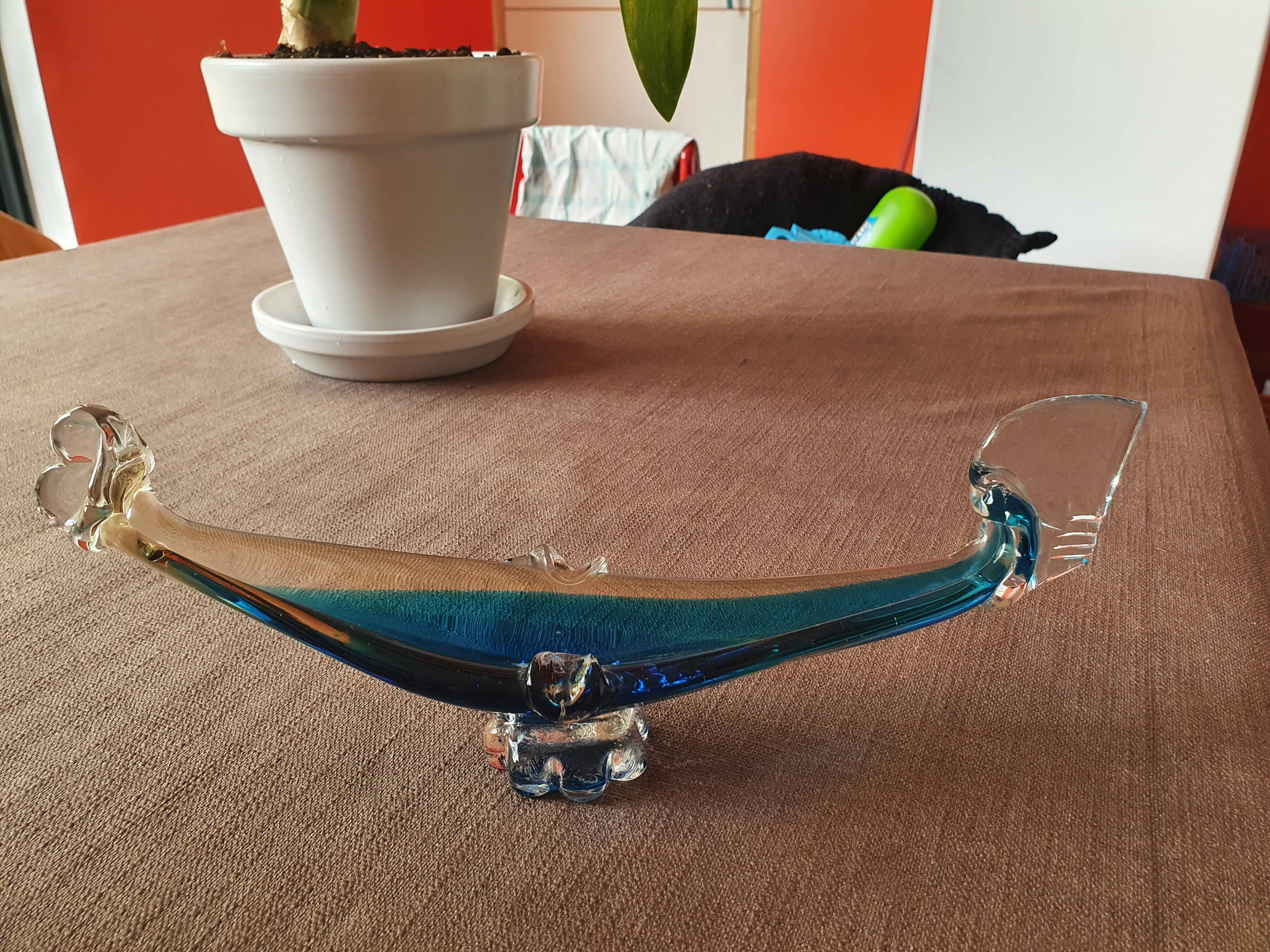 Cendrier en verre d'art Murano